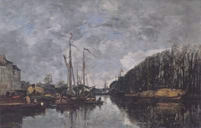 Kanal på Allèe Verte i Bruxelles af Eugene Louis Boudin