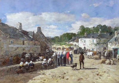 La Fete, ca.1865 af Eugene Louis Boudin