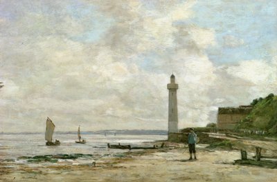 Fyrtårn ved Honfleur, 1864-66 af Eugene Louis Boudin