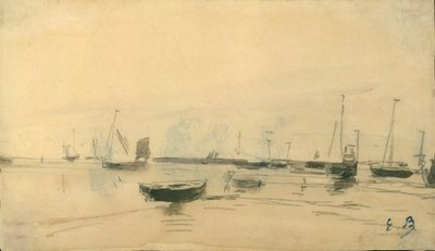 Marine Scene recto, 1870-85. af Eugene Louis Boudin