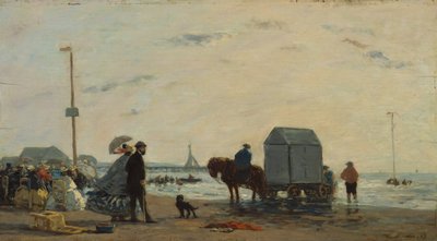 På stranden i Trouville, 1863. af Eugene Louis Boudin