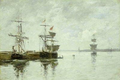 Havnescene, ca. 1880 af Eugene Louis Boudin