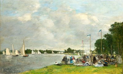Regatta i Argenteuil, 1866. af Eugene Louis Boudin