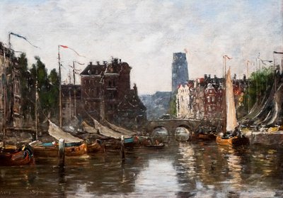 Rotterdam, børsbroen af Eugene Louis Boudin