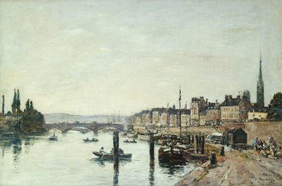Rouen; Seinen og Pont Corneill, 1895 af Eugene Louis Boudin