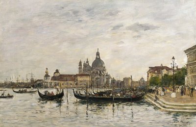 Santa Maria della Salute og Dogana, Venedig af Eugene Louis Boudin