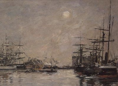 The Basin of the Barre, Le Havre af Eugene Louis Boudin