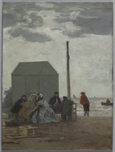 Stranden ved Deauville af Eugene Louis Boudin