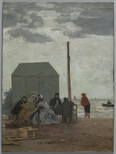 Stranden ved Deauville, 1864. af Eugene Louis Boudin