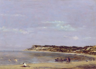 Kysten ved La Heve, 1856 af Eugene Louis Boudin
