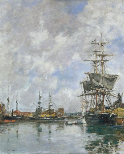 Dokken i Deauville, 1891 af Eugene Louis Boudin