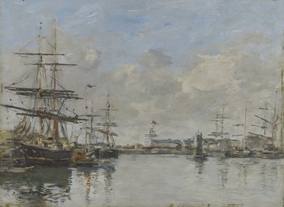 Havnen i Le Havre, ca. 1885-90 af Eugene Louis Boudin