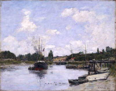 Havnen, Saint-Valéry-sur-Somme, 1892 af Eugene Louis Boudin