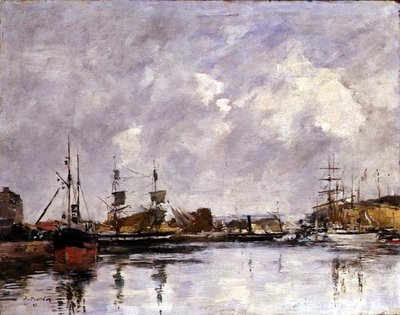 Havnen i Dunkerque af Eugene Louis Boudin