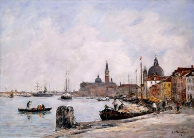 Kajen på Giudecca, Venedig, 1895 af Eugene Louis Boudin