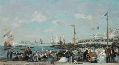Regattaen i Le Havre, 1869 af Eugene Louis Boudin