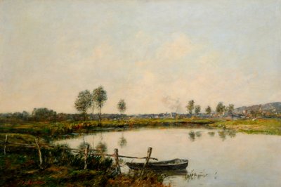Vandengene i Deauville, Frankrig (olie på lærred) af Eugene Louis Boudin