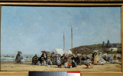 Trouville strand af Eugene Louis Boudin