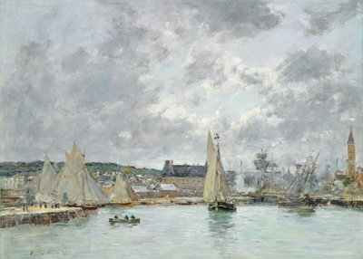 Trouville Havn, 1880 af Eugene Louis Boudin