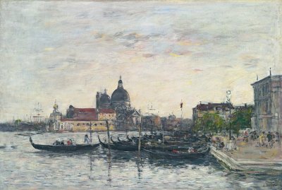 Venedig, muldvarpen ved indgangen til Canal Grande og salutten, aften, 1895 af Eugene Louis Boudin