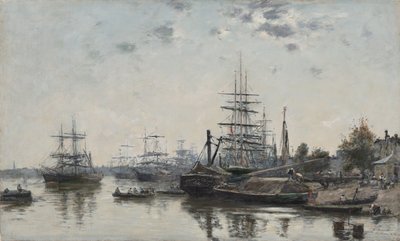 Udsigt over Bordeaux fra Quai des Chartrons af Eugene Louis Boudin