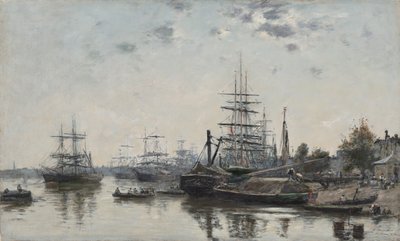 Udsigt over Bordeaux, fra Quai des Chartrons, 1874. af Eugene Louis Boudin