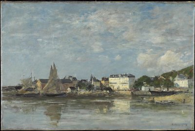 Udsigt over havnen i Trouville, 1878 af Eugene Louis Boudin