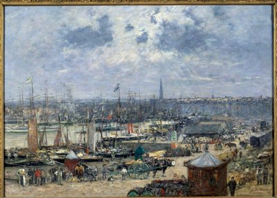 Udsigt over havnen i Bordeaux Maleri af Eugene Louis Boudin (1824-1898) 1874 Søn. 0,7x1,02 m Paris, musee d