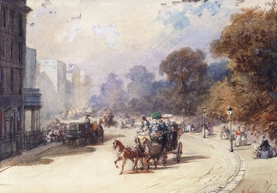 En vogn i en London Street, af Eugene Louis Lami