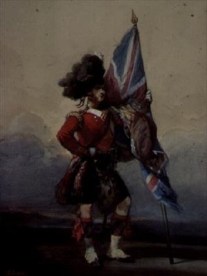 An Ensign of the 75th Highlanders, 1800-tallet af Eugene Louis Lami