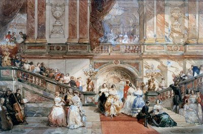 Bal på Hotel de Ville, 1860 af Eugene Louis Lami