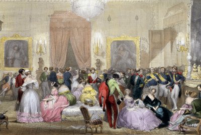 Aften hjemme hos Dukes of Orleans af Eugene Louis Lami