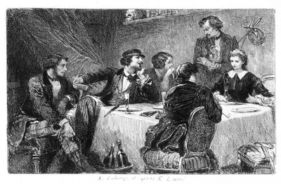 Illustration af Eugène Lami af "Mimi de Pinson" af Alfred de Musset af Eugene Louis Lami