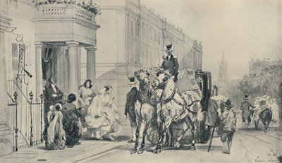 På Eaton Square, 1850, 1920 af Eugene Louis Lami