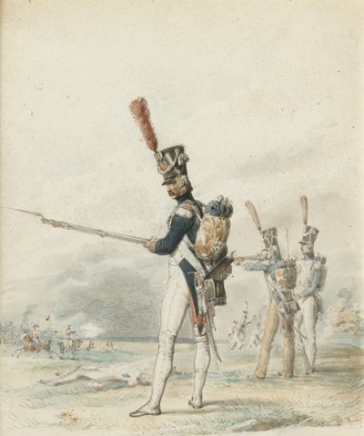 Infanteri af den unge garde i 1812 af Eugene Louis Lami