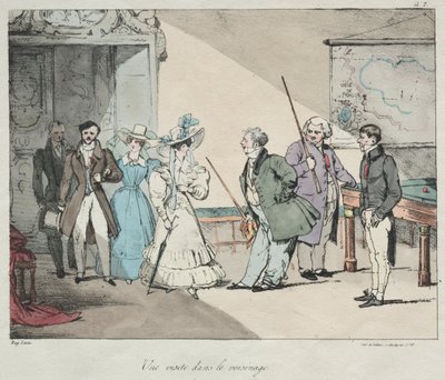 Livet på slottet: Et besøg i kvarteret, 1828. af Eugene Louis Lami