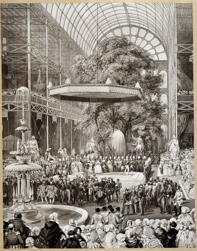 Åbning af verdensudstillingen 1851 i London af Lami. af Eugene Louis Lami