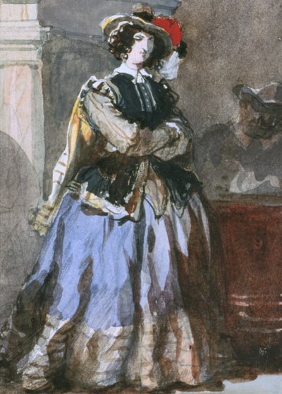 Portræt af kvinde, 1800-tallet. af Eugene Louis Lami