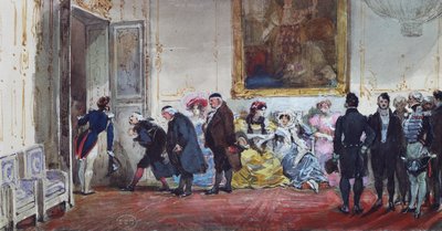 Publikum af Charles X (akvarel) af Eugene Louis Lami
