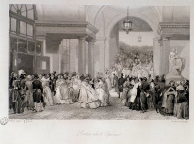 Offentligheden har udgivelsen af Operaen i Paris. Gravering af Eugene Louis Lami (1800-1890) 1842 Privat samling af Eugene Louis Lami