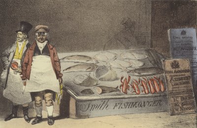 En fiskehandler af Eugene Louis after Lami