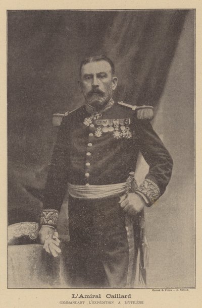 Admiral Caillard, chef for den franske flåde i Mytilene, Lesbos af Eugene Pirou
