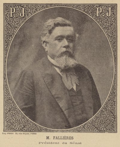 Armand Fallieres, præsident for det franske senat af Eugene Pirou