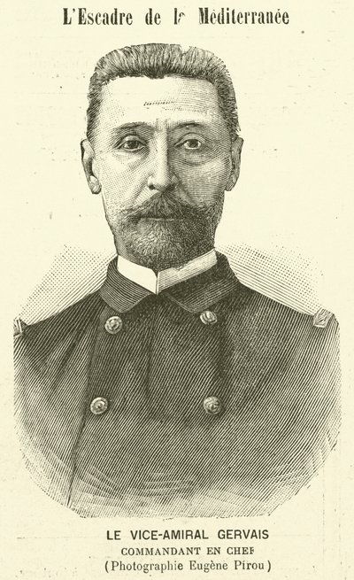 Viceadmiral Gervais, chef for den franske middelhavsflåde af Eugene Pirou