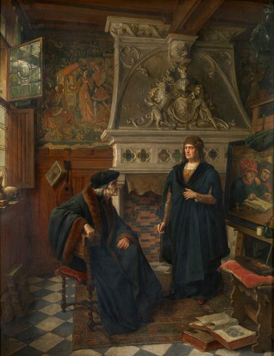 Erasmus og Quentin Matsys af Eugene Siberdt