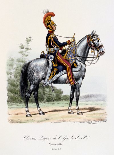 Lette Heste af Kongens Garde, Trompetist, 1814-15 af Eugene Titeux