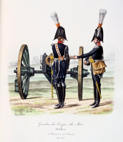 Kongens livvagter, artilleri, 1814-15 af Eugene Titeux