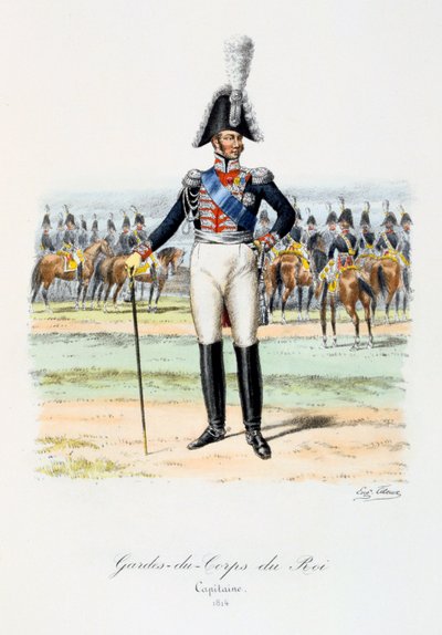 Kongens livvagter, kaptajn, 1814 af Eugene Titeux