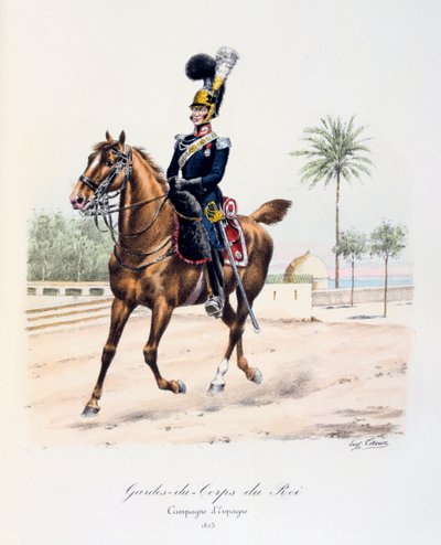 Kongens livvagter, spansk kampagne, 1823, c1814-1830 af Eugene Titeux