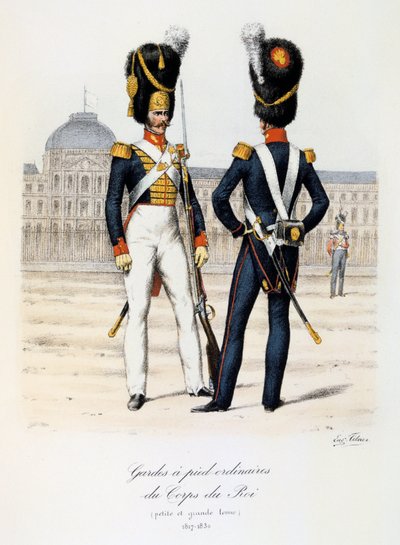 Gardes a pied ordinaires du Corps de Roi, petite and grande tenue, 1817-30  af Eugene Titeux